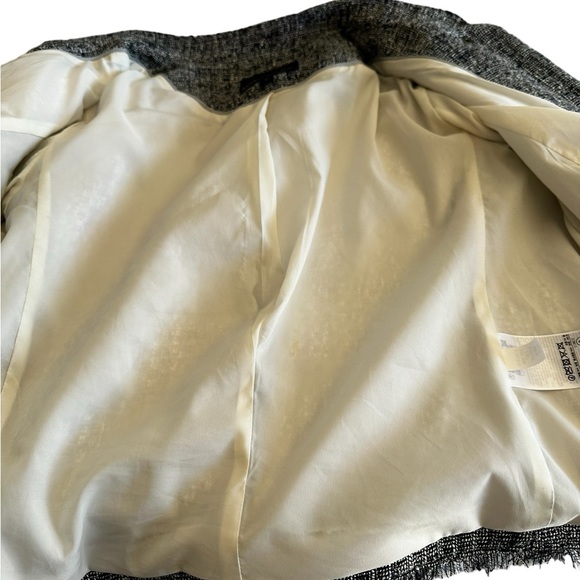 BANANA REPUBLIC ZIPPER TWEED BLAZER JACKED,FRINGE,VINTAGE EXPIRED,NEUTRAL - Picture 6 of 10